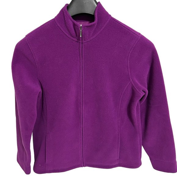 L.L. Bean Womens Full Zip Fleece Sweatshirt Size Large Regular Outdoors - Picture 1 of 6